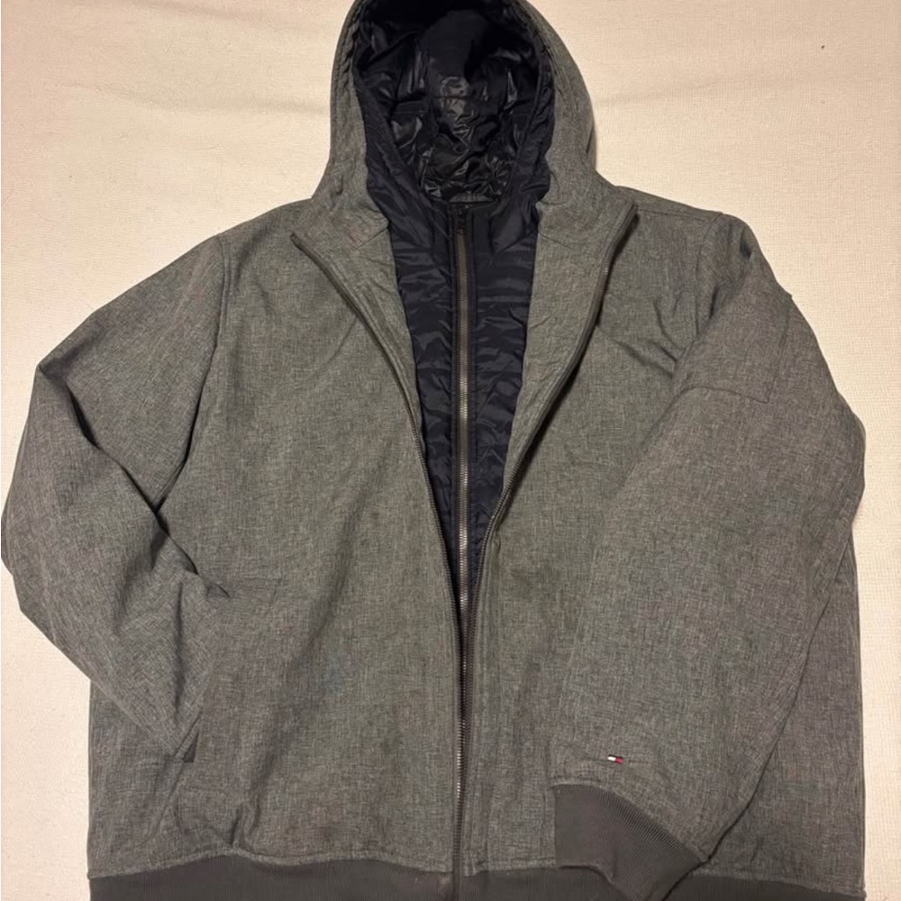 Tommy Hilfiger Charcoal Quilted Outerwear - Picture 2 of 5